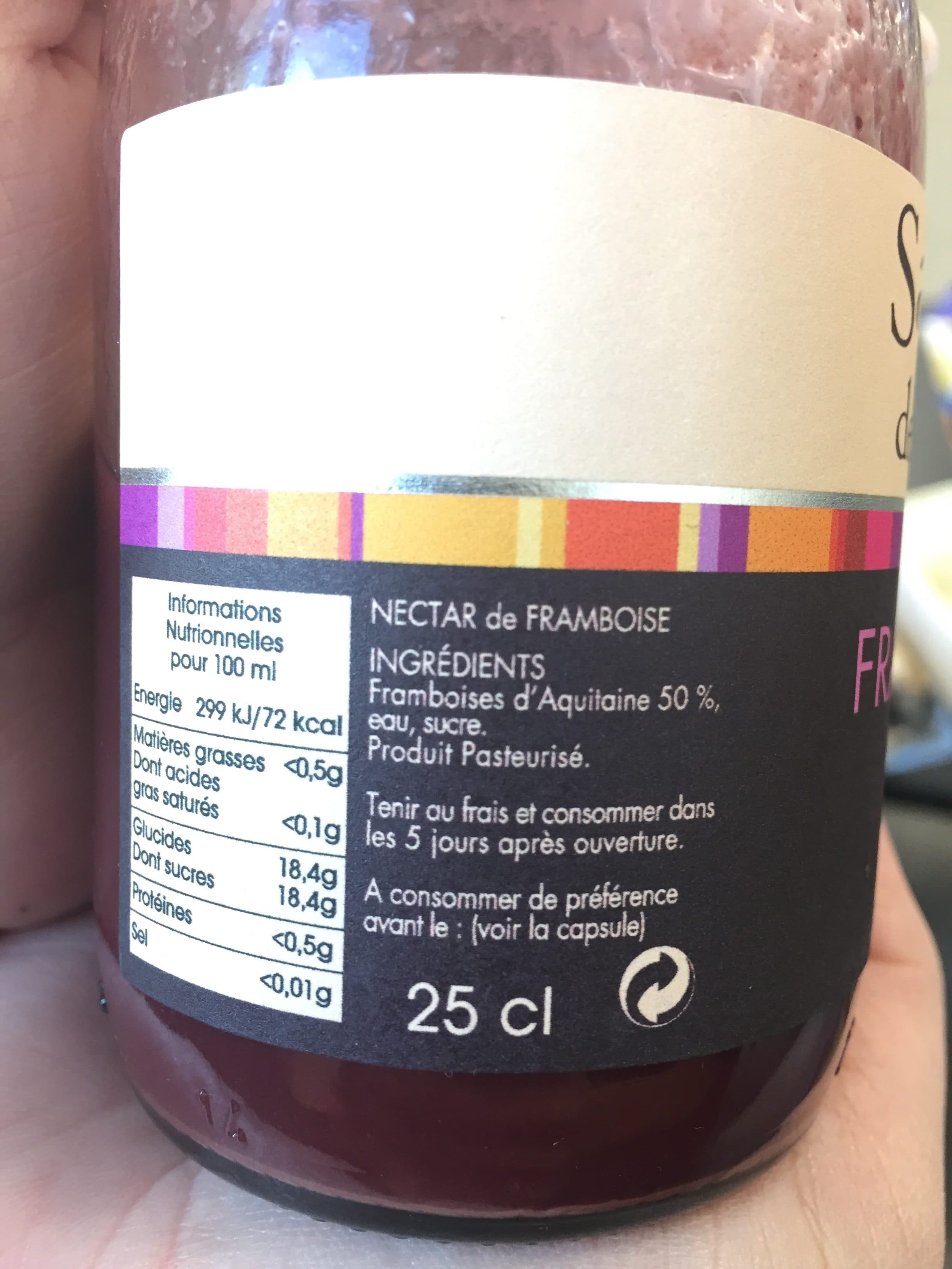 Saveurs Des Terroirs Nectar De Framboises packshot
