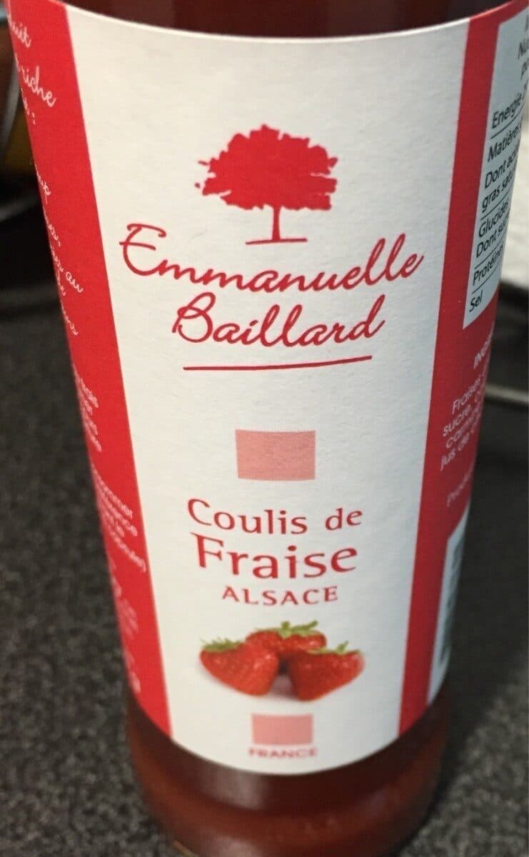 Emmanuelle Baillard Coulis de fraise Alsace packshot