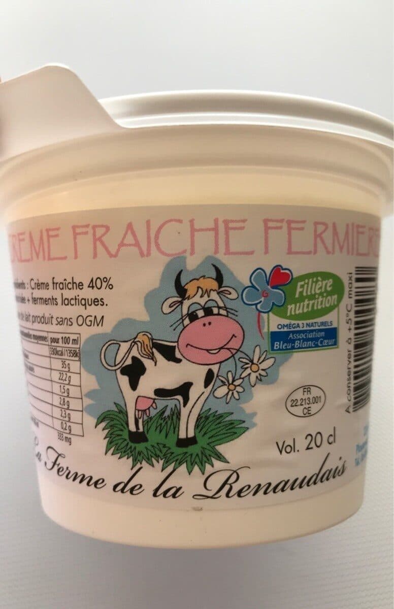 Open Food Facts Creme fraiche fermière packshot
