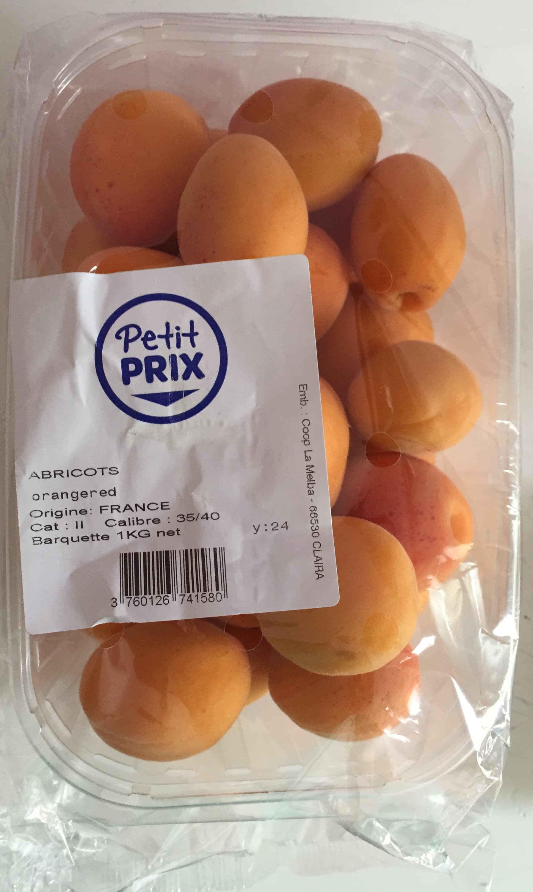Petit Prix Abricots orangered (Calibre 35/40) packshot