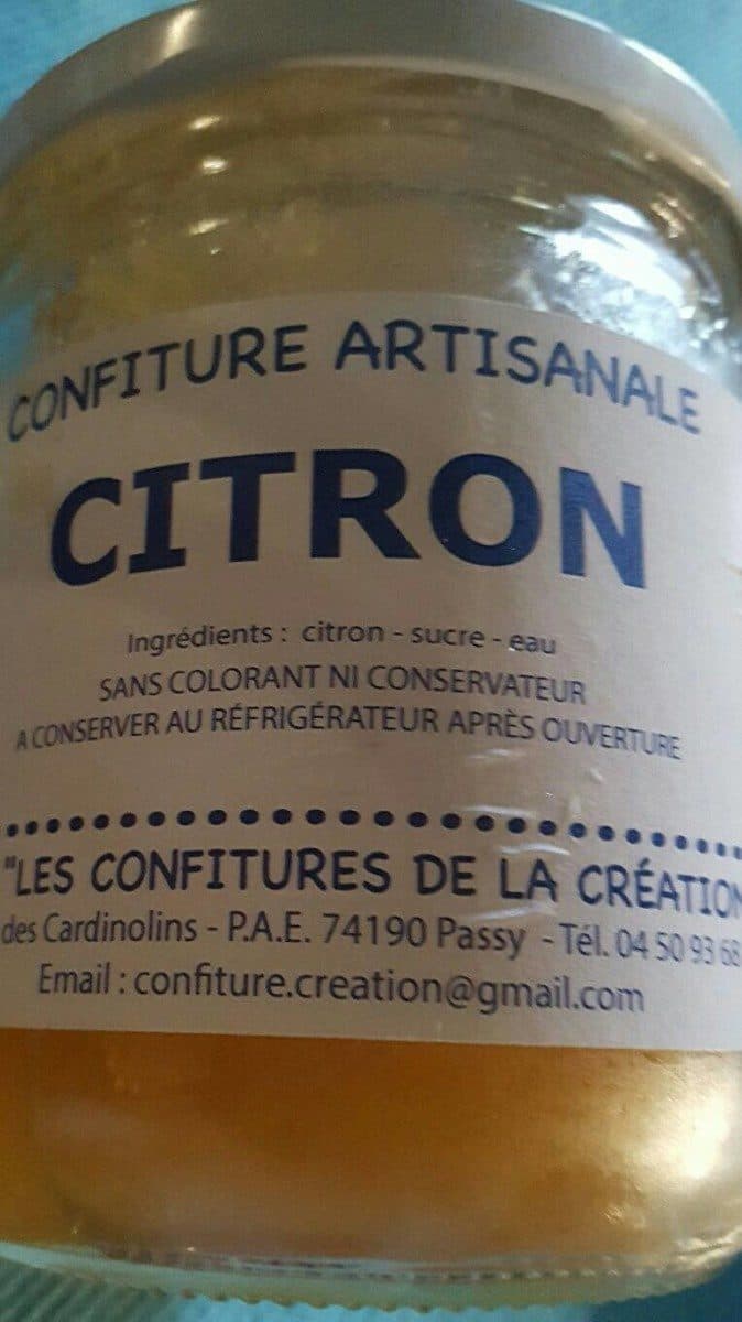 Les Confitures de la Création Confiture artisanale citron packshot