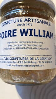 Les Confitures De La Création Confiture artisanale poire William packshot