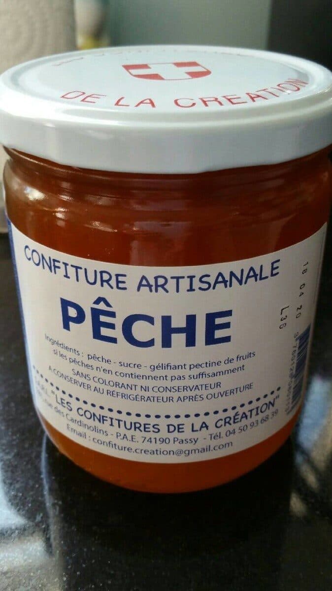 Les Confitures de la Création Confiture de pêche artisanale packshot