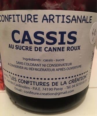 Les Confitures de la Création Confiture de cassis packshot