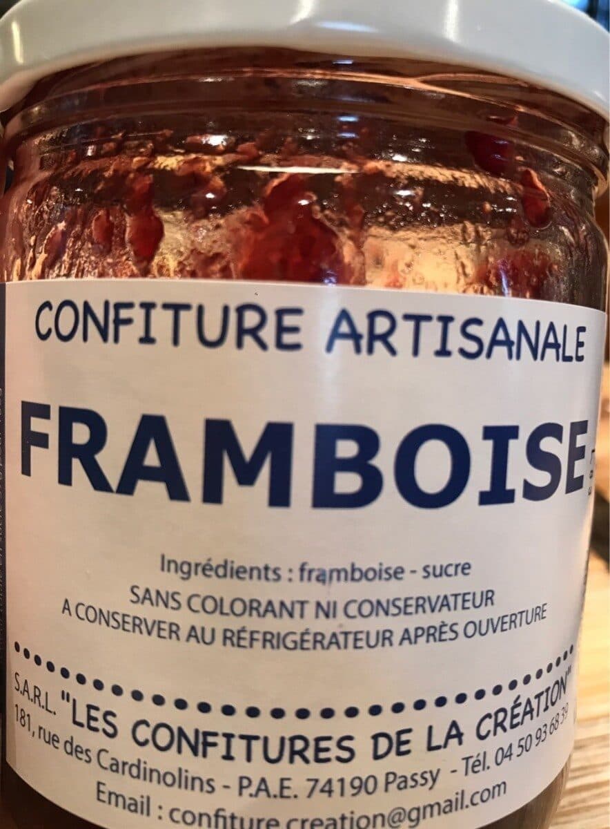 Les Confitures De La Création Confiture Artisanale Framboise packshot