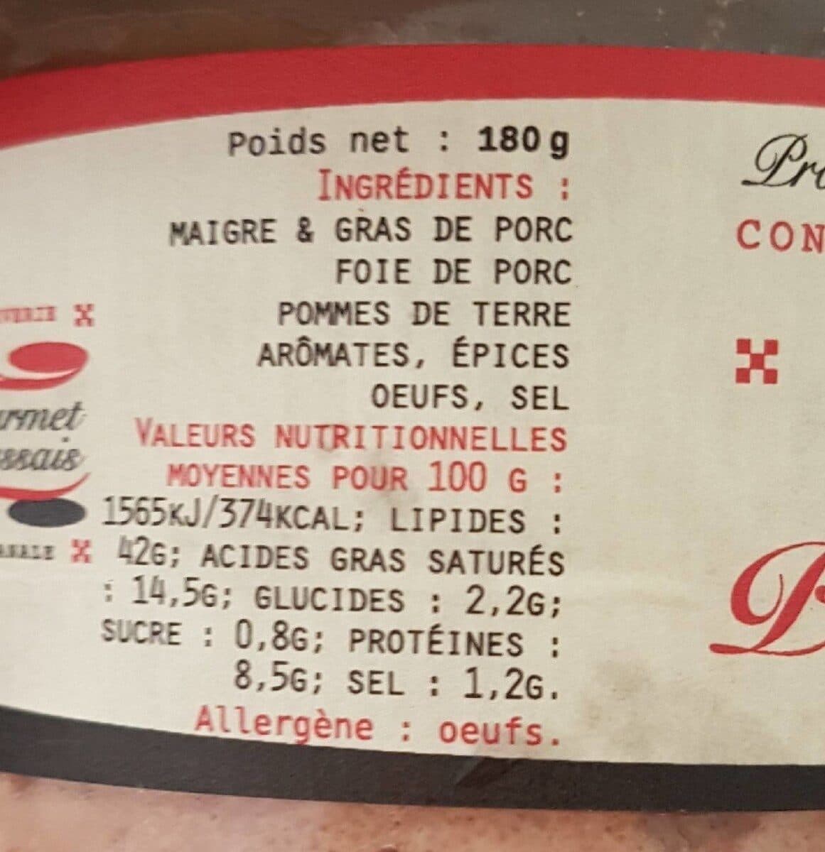 Open Food Facts Pâté Grand-mére packshot