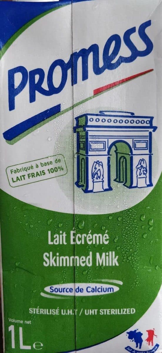 Open Food Facts Lait écrémé UHT packshot