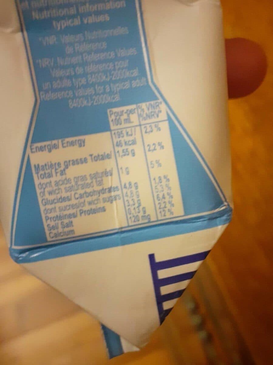 Open Food Facts Lait 1/2 ecreme packshot