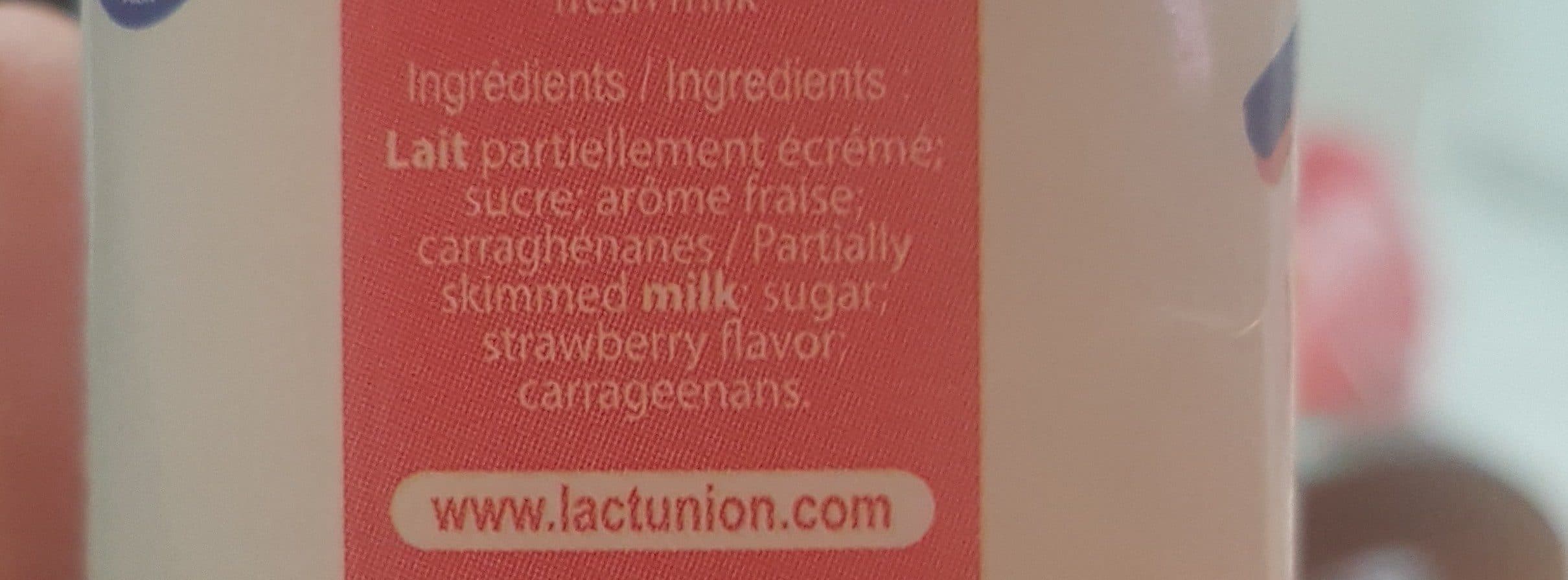 Open Food Facts Lait Aromatisé Fraise packshot