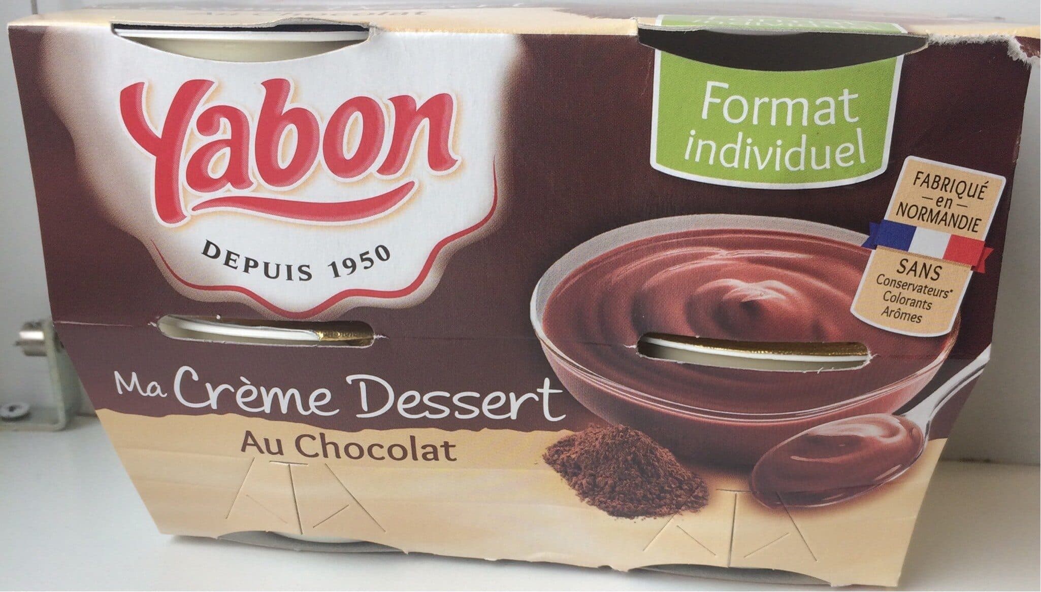 Yabon Cremes dessert chocolat packshot