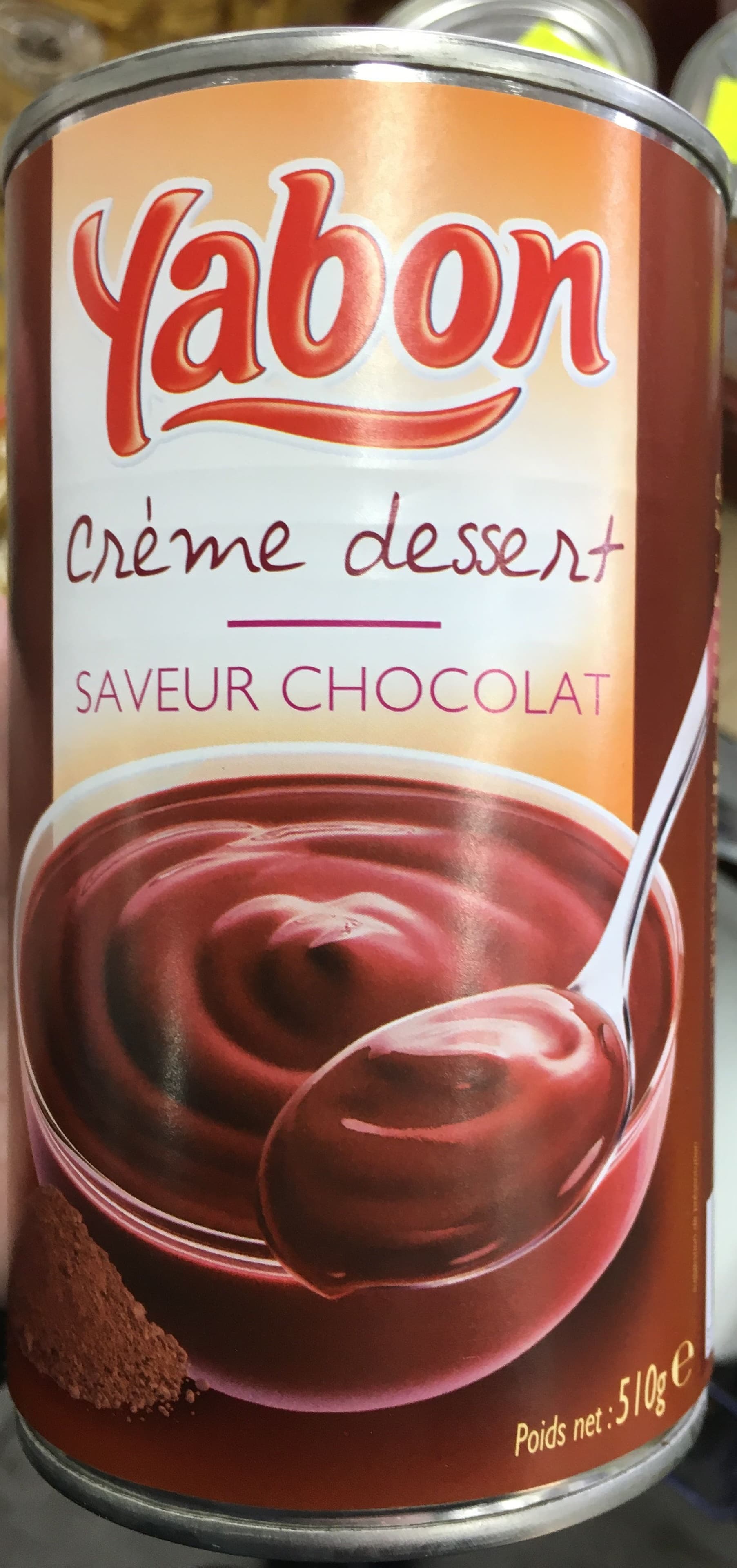 Yabon Crème dessert saveur chocolat packshot