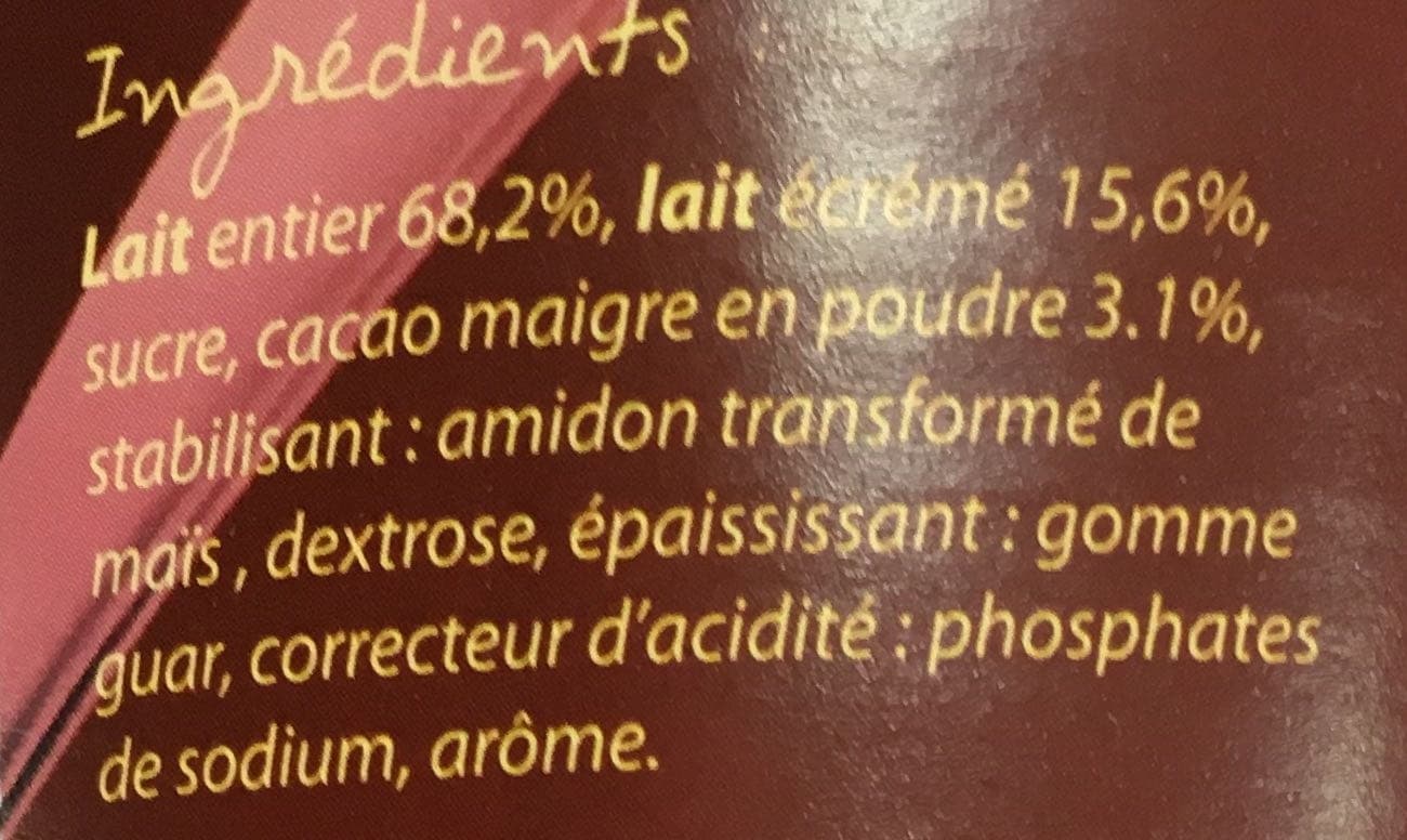 Yabon Crème dessert saveur chocolat packshot