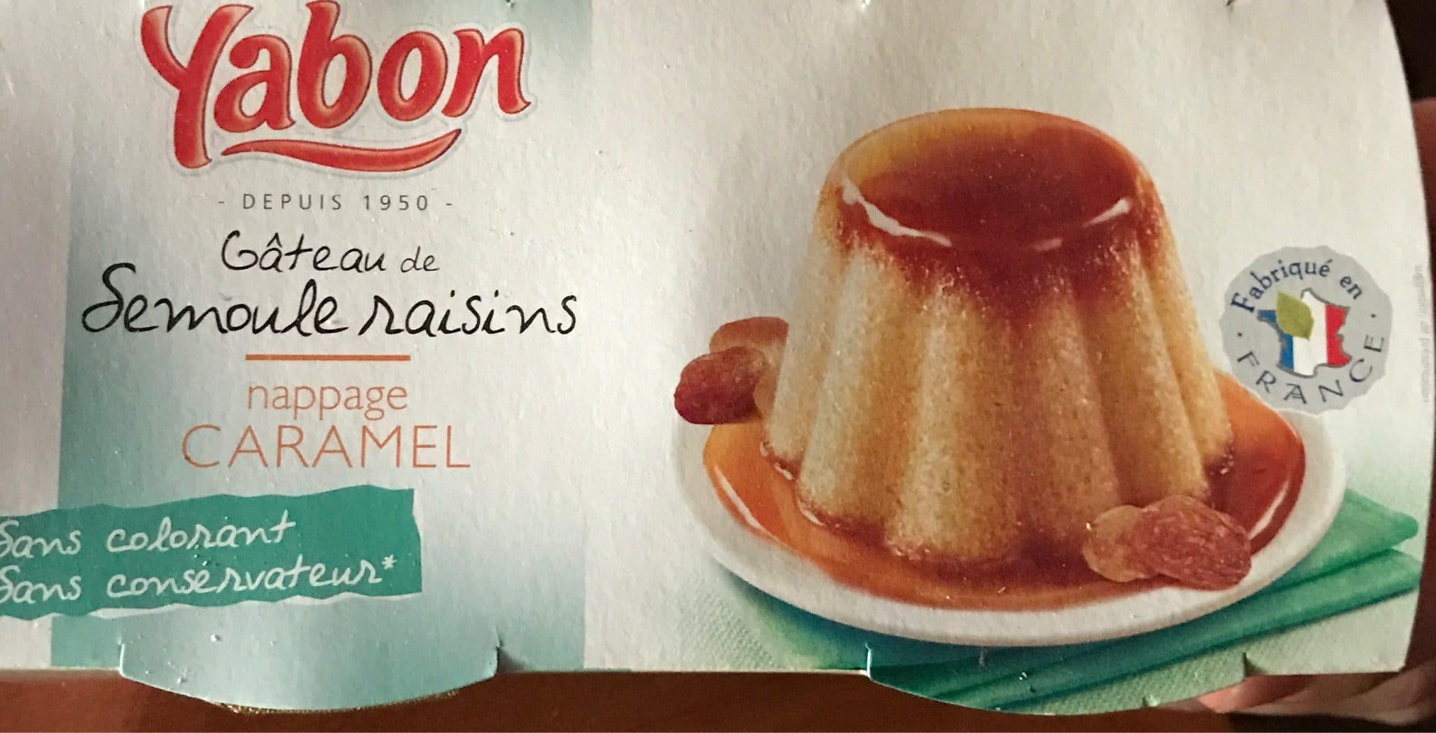 YABON Gateau de semoule raisins packshot
