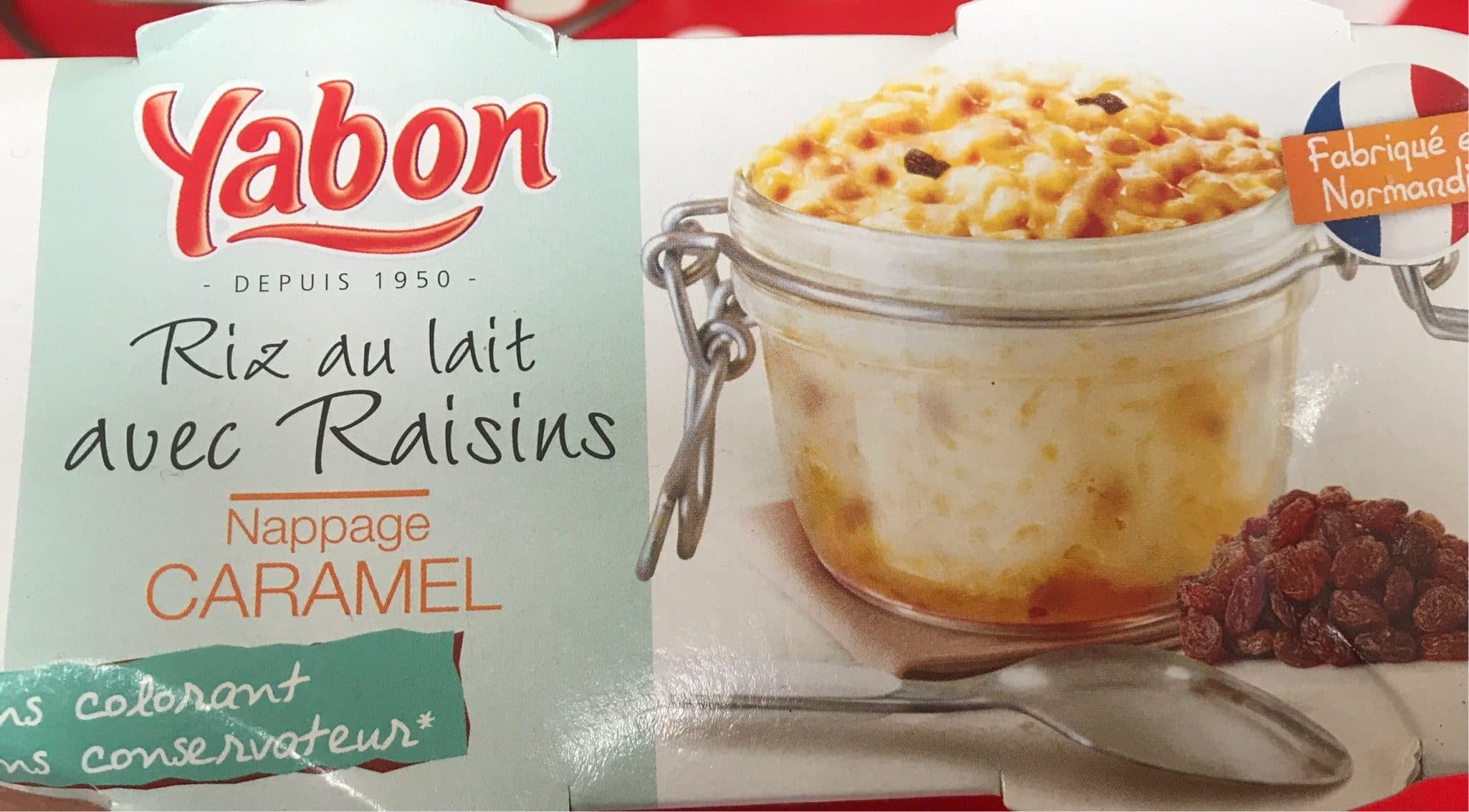 Yabon Riz au lait avec raisin packshot
