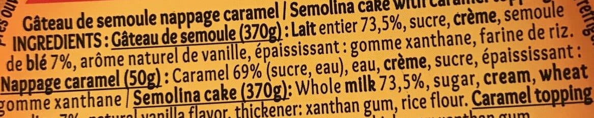 Yabon Mon gateau de semoule nappage caramel packshot