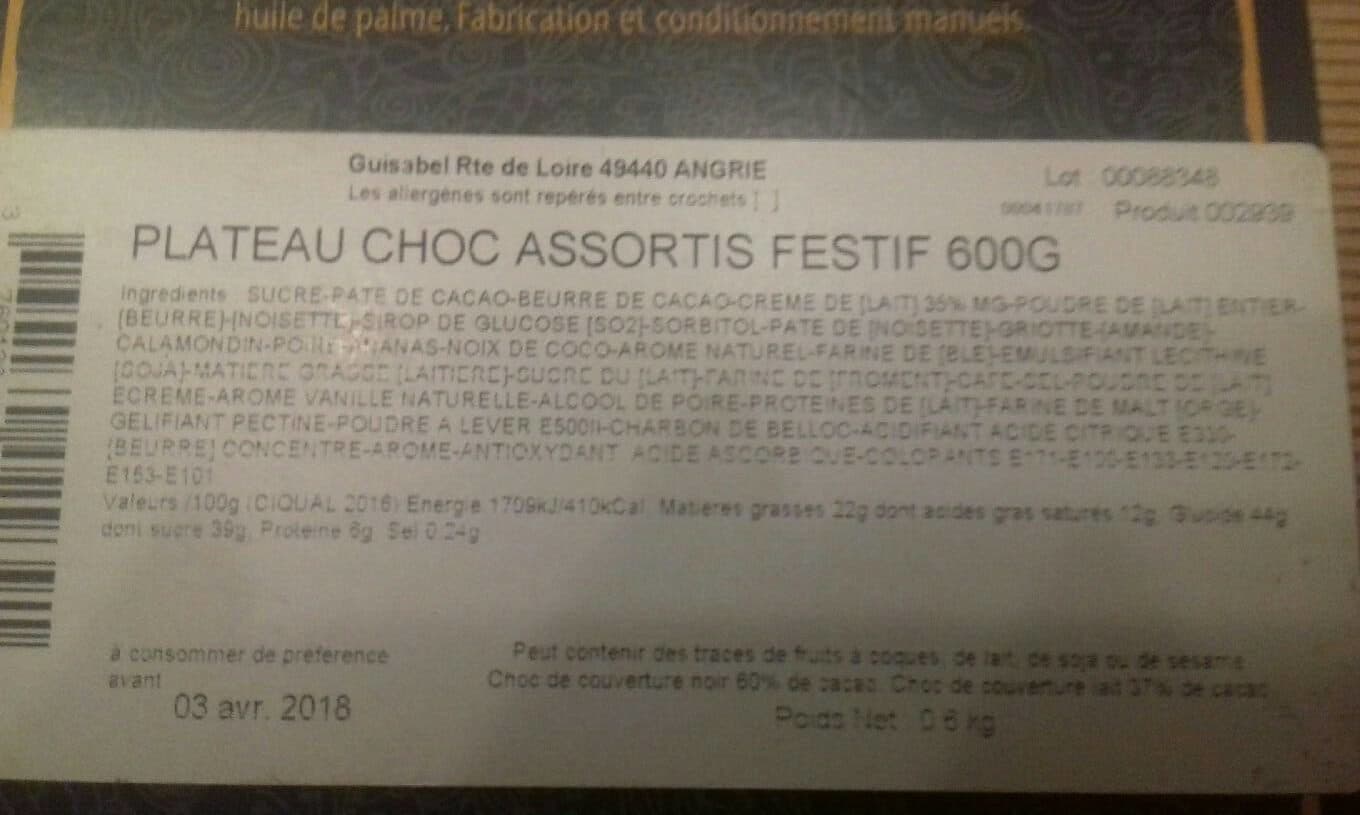 Guisabel Plateau chocolats assortis festif packshot