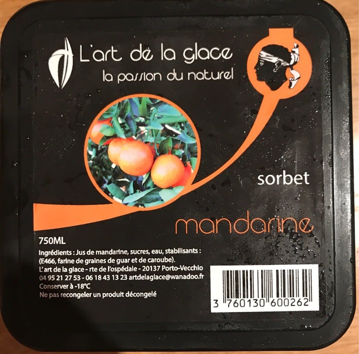 L'Art de la Glace Sorbet mandarine packshot