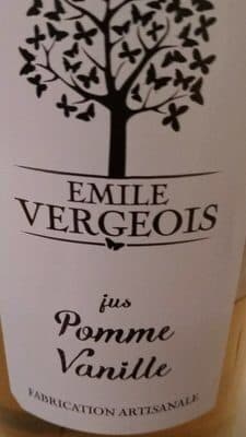Emile Vergeois Jus de pomme a la vanille EMILE VERGEOIS packshot