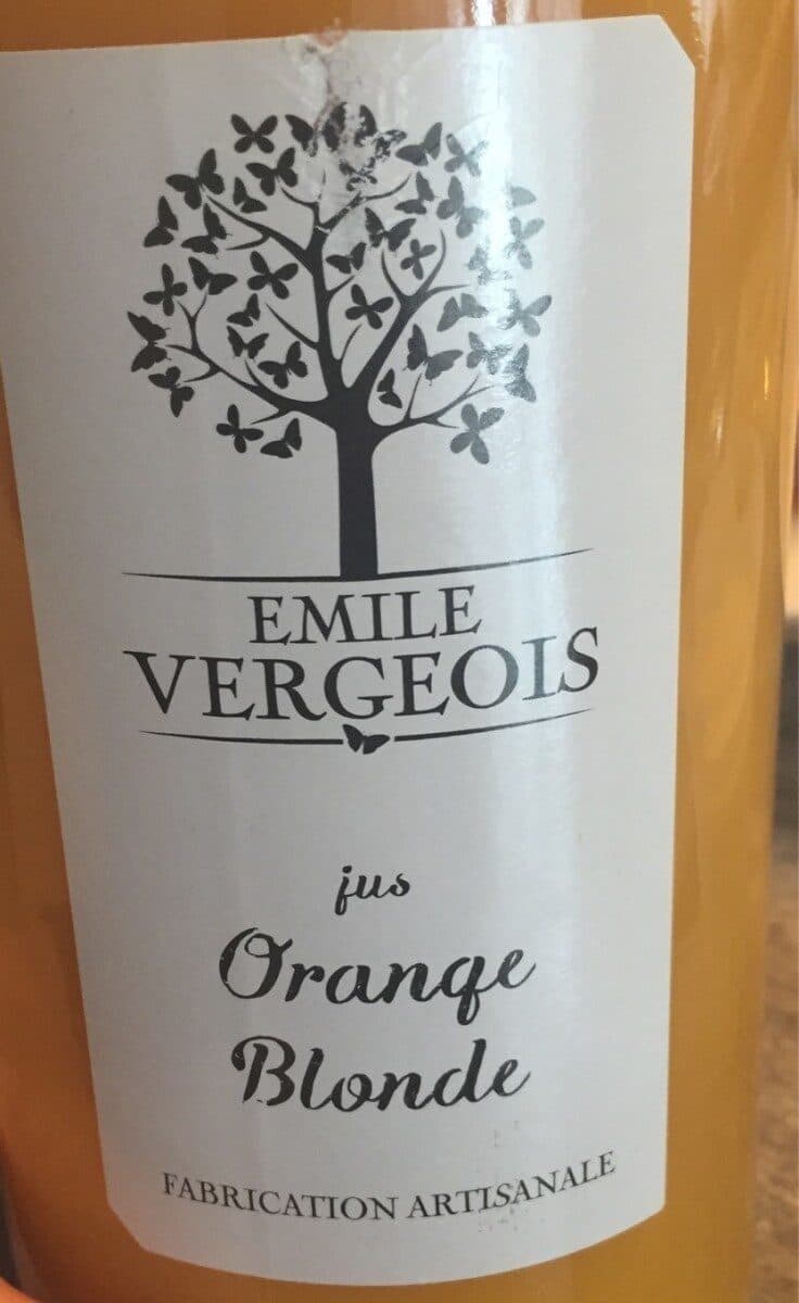 Emile Vergeois Jus d'orange packshot