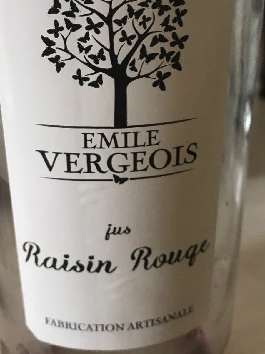 Emile Vergeois Jus raison rouge packshot