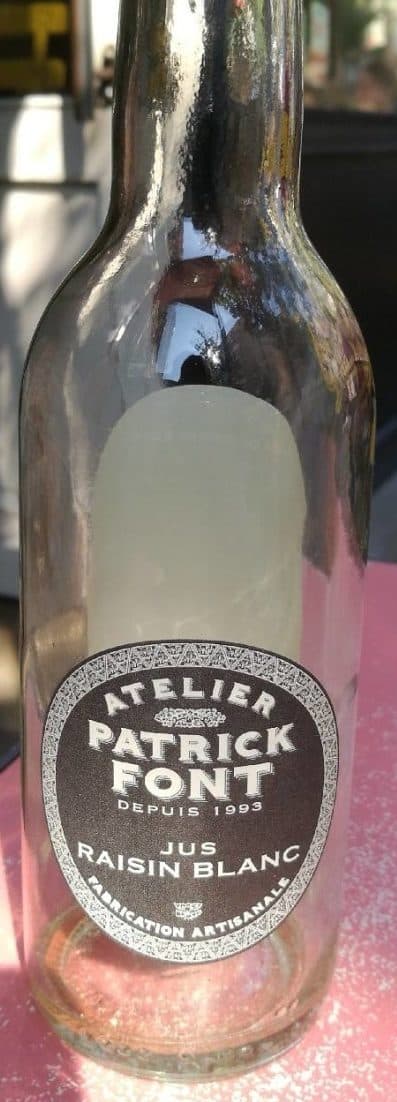Atelier Patrick Font Jus de raisin blanc packshot