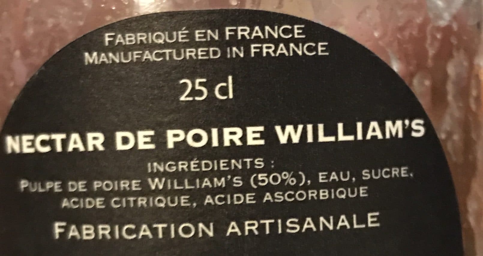 Atelier Patrick Front Nectar De Poire Williams Du Viennois 25CL packshot