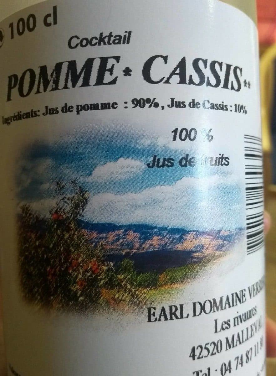 Open Food Facts Cocktail Pomme Cassis packshot