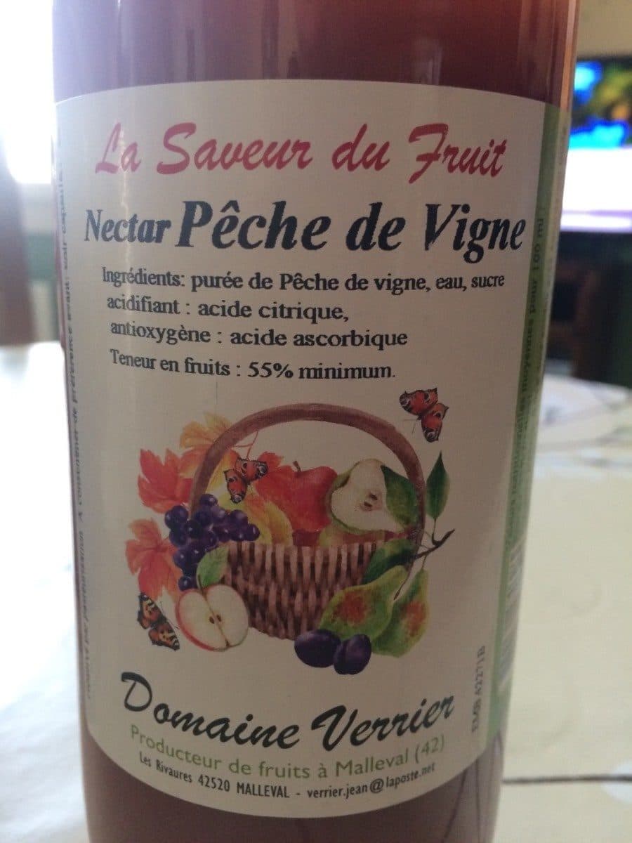 Open Food Facts Nectar de pêche de vigne packshot