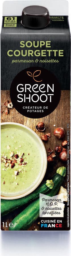 GreenShoot Soupe Courgette Parmesan Noisettes 1L packshot