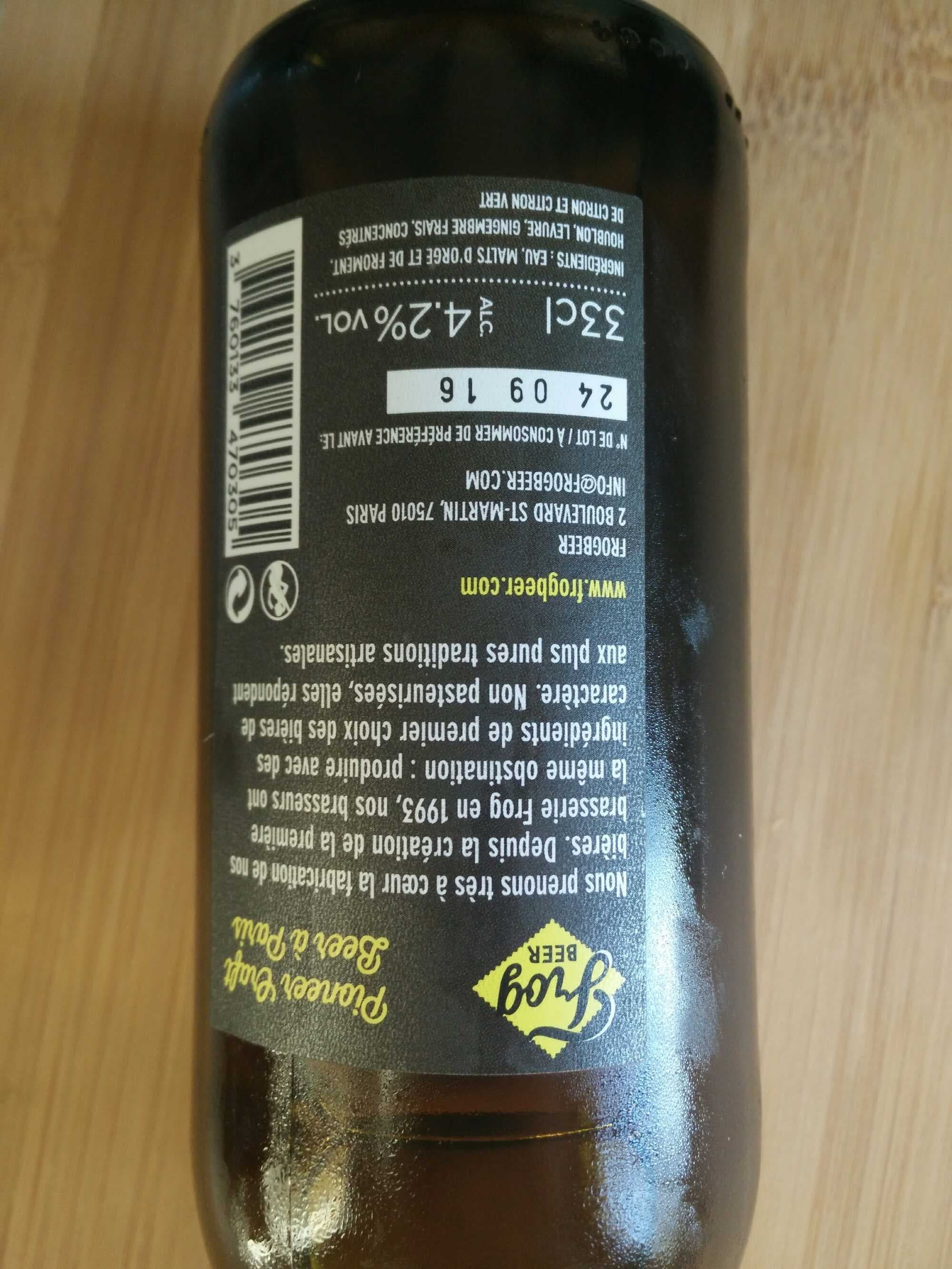 Frog Beer Ginger Twist packshot
