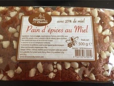 Les Saveur Du Clavon Pain d'épice au miel packshot