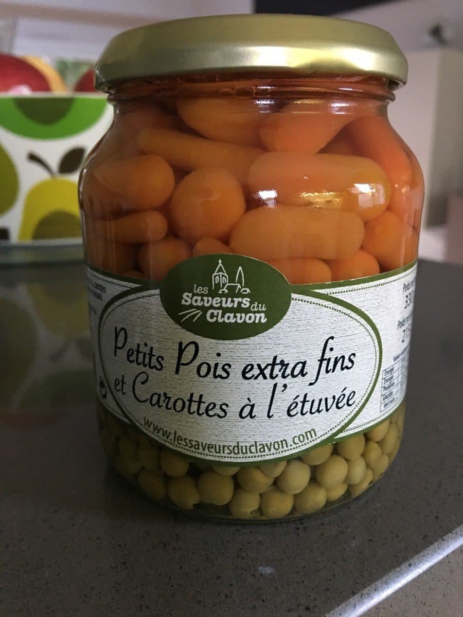 Les Saveurs Du Clavon Petits pois extra fins et carottes à l'étuvée packshot