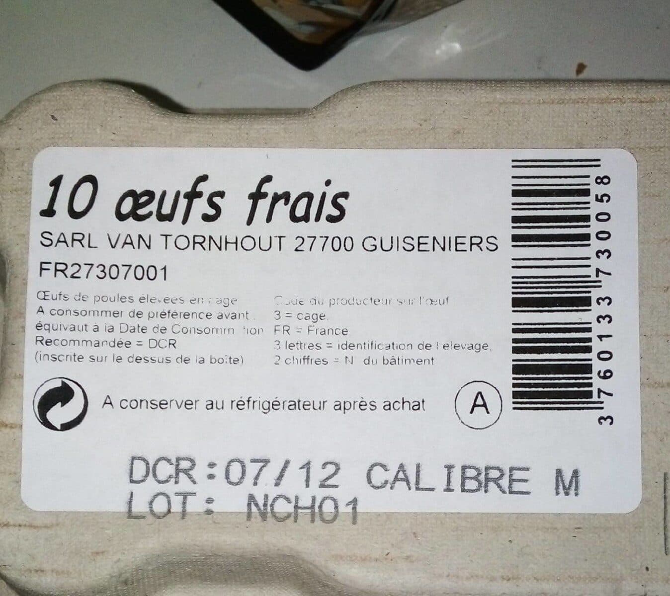 L'oeuf de la porte des champs 10 oeufs frais packshot