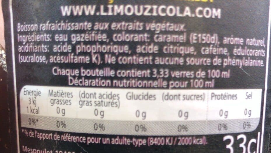 Open Food Facts Limouzi cola packshot