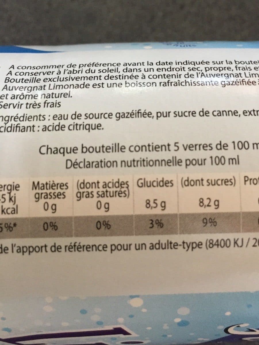 Open Food Facts Limonade packshot