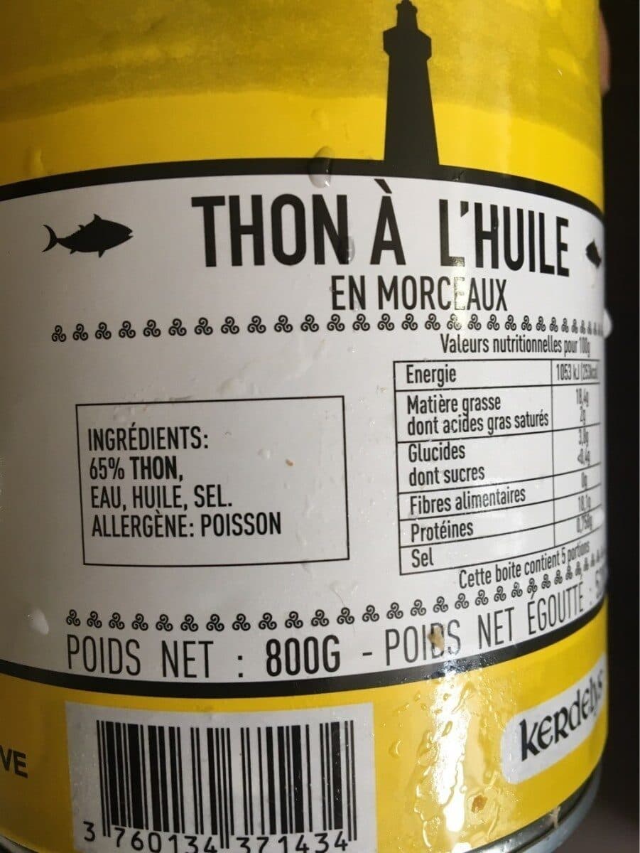 Open Food Facts Thon à L'huile packshot