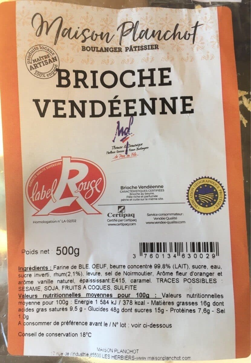 Tresse Dorée Brioche vendéenne packshot