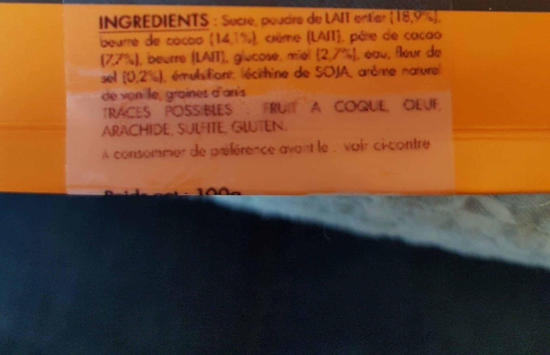 Open Food Facts Chocolat lait fourré caramel packshot