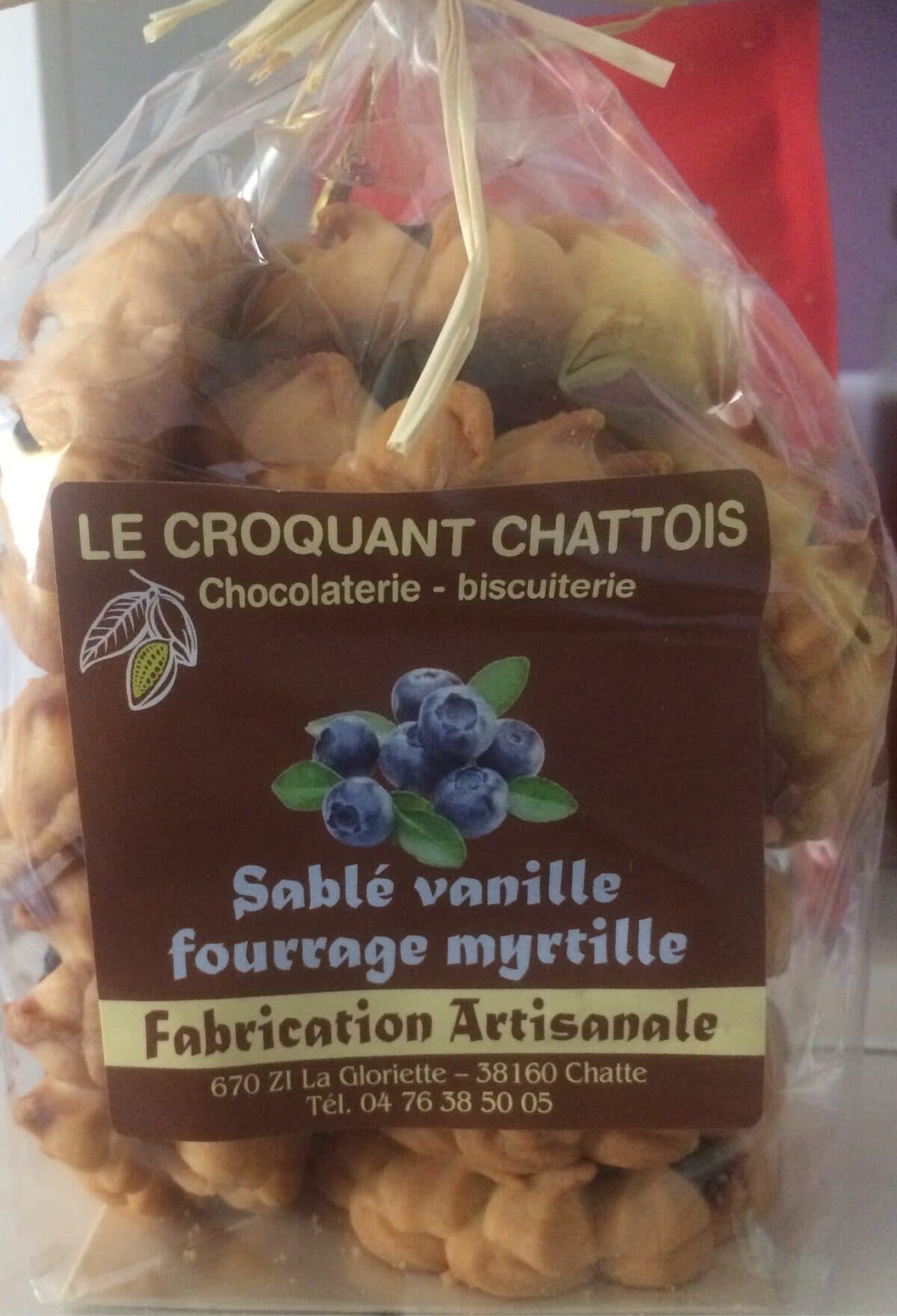 Le Croquant Chattois Sablé vanille fourrage myrtille packshot