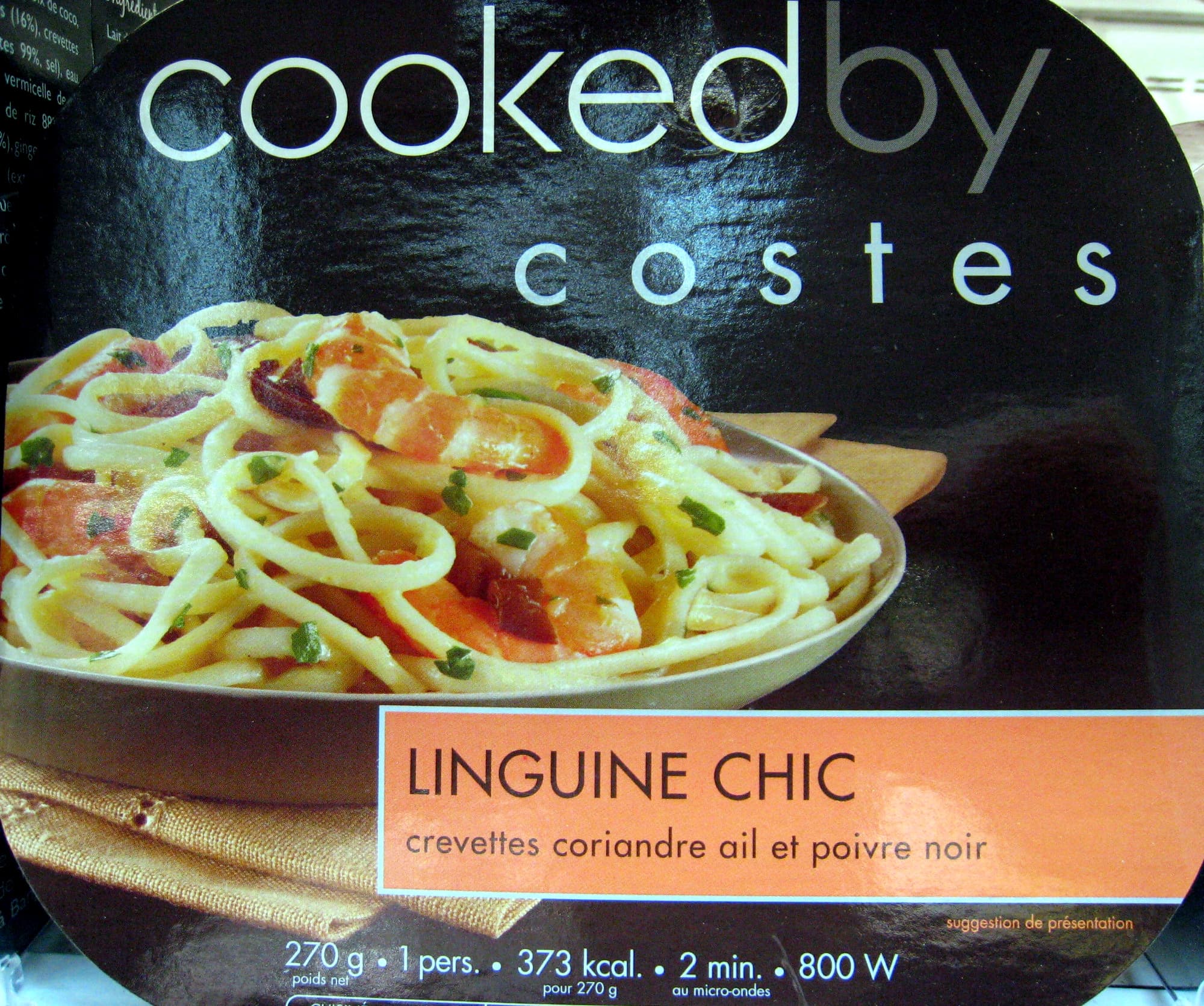 Cooked by costes Linguine Chic (crevettes coriandre ail et poivre noir) packshot