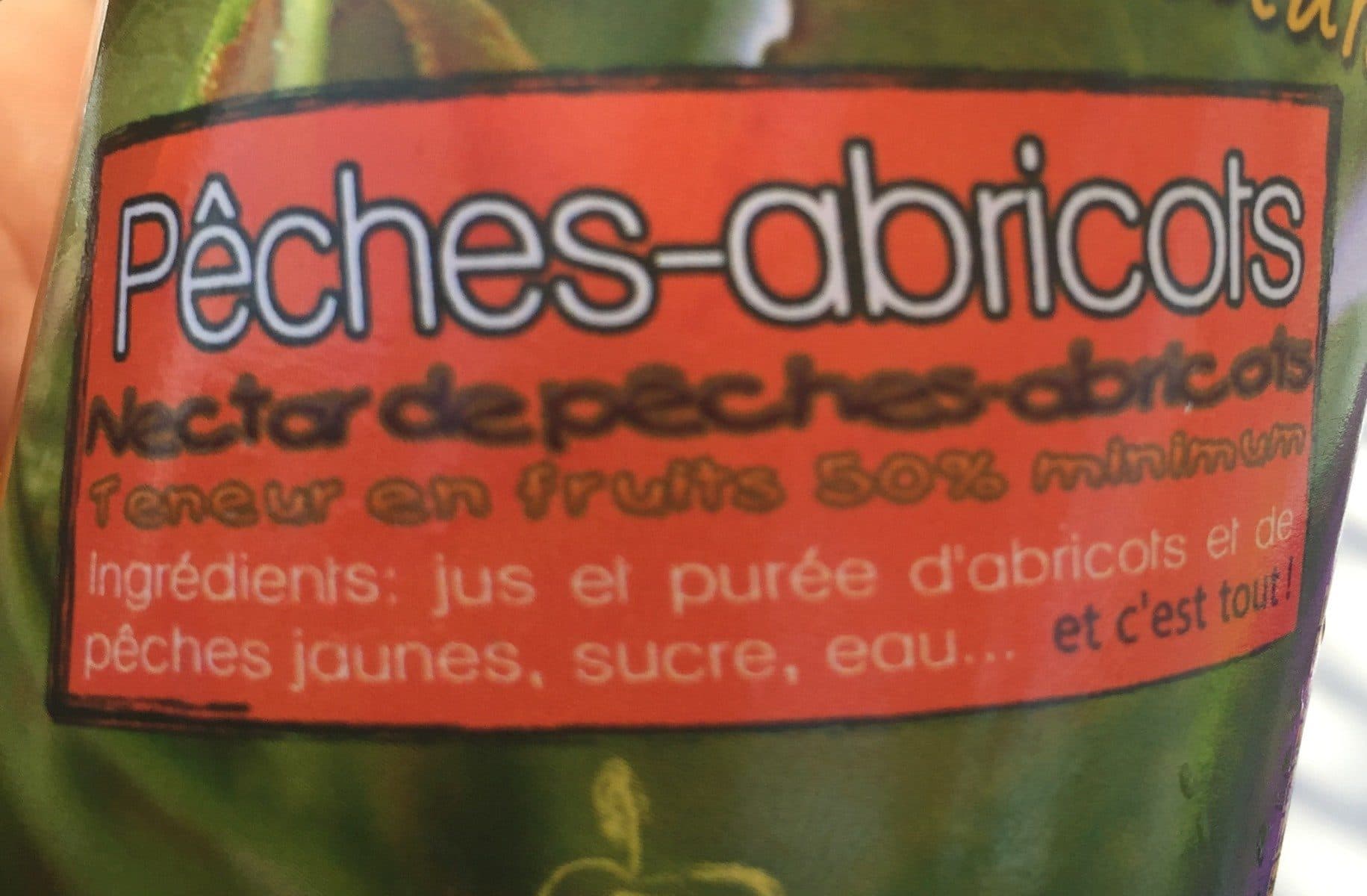 Open Food Facts Le fruit grandeur nature peche abricot packshot