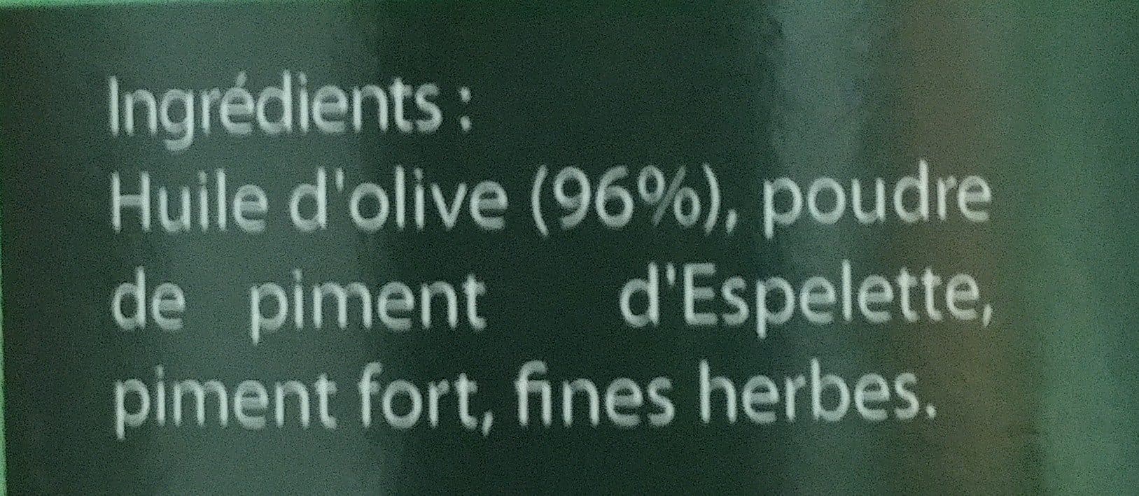 Open Food Facts Huile d'Olive Basque Pimenté packshot