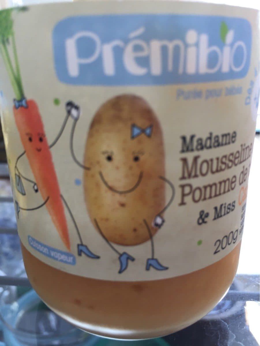 Open Food Facts Pot Mousseline Pomme De Terre, Carotte packshot