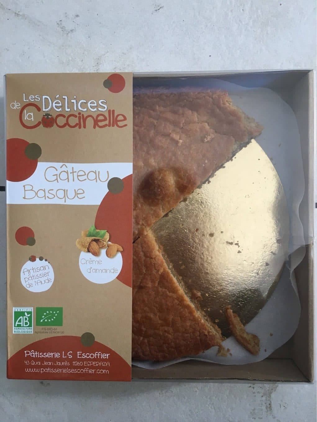 Les Délices De La Coccinelle Gateau Basque packshot