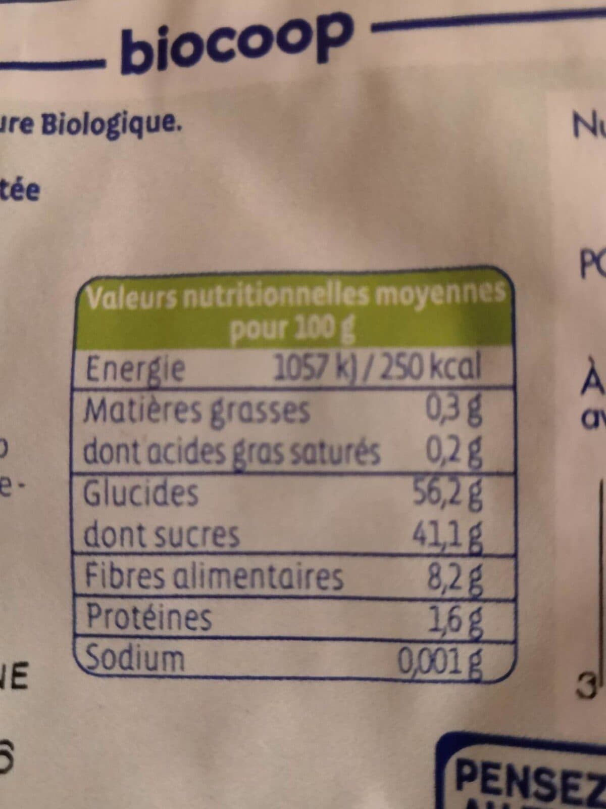 Biocoop Pruneaux Très Gros Mi-cuits packshot