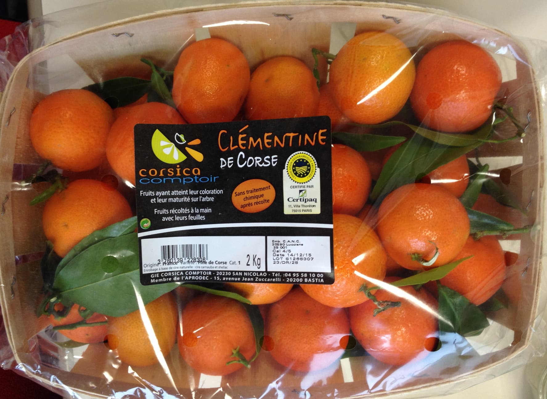 Corsica comptoir Clémentine de Corse packshot