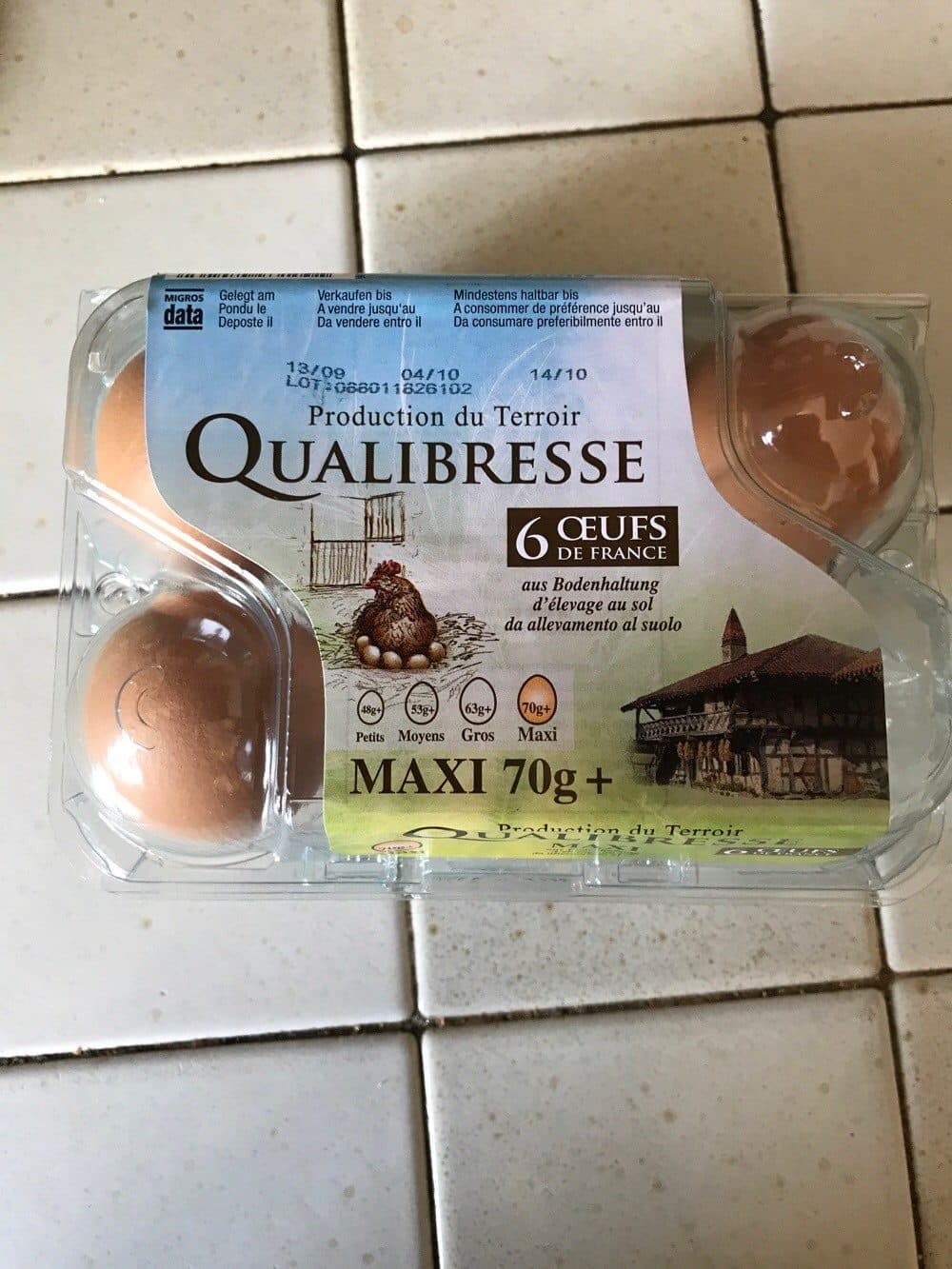Open Food Facts Œufs Qualibresse 6x packshot
