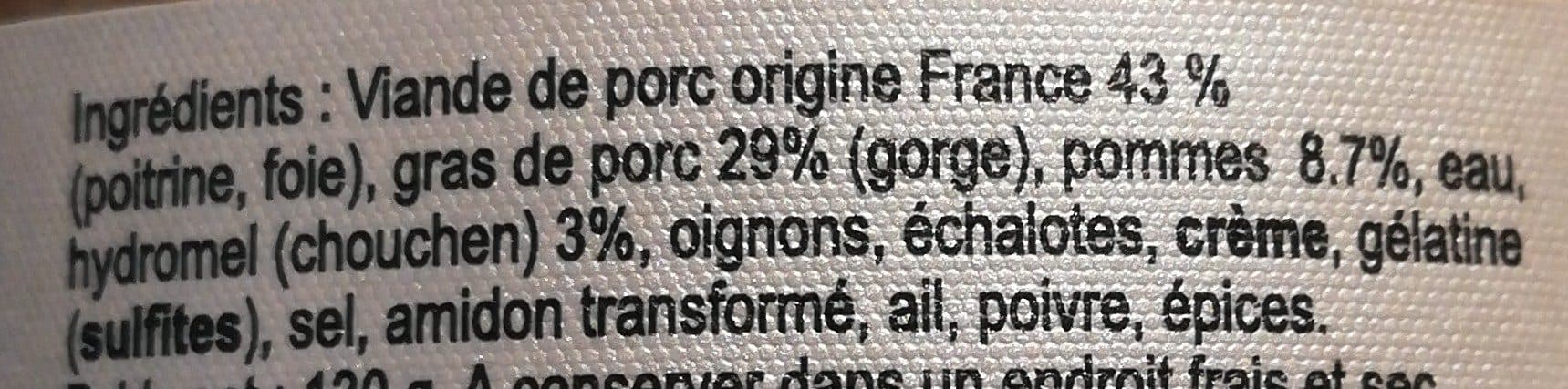 Open Food Facts Le pâté pomme et chouchen packshot