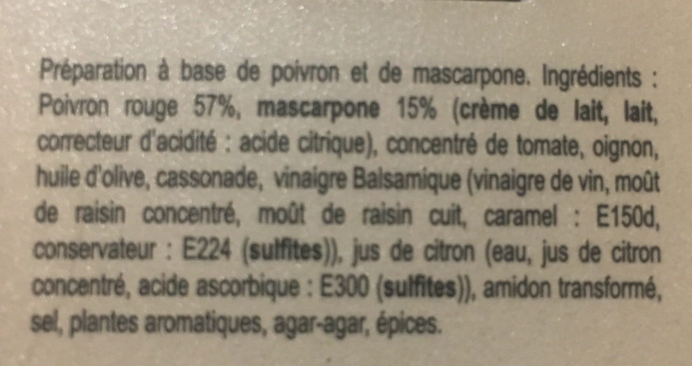 Secrets de Famille Delice De Poivron Et Mascarpone packshot