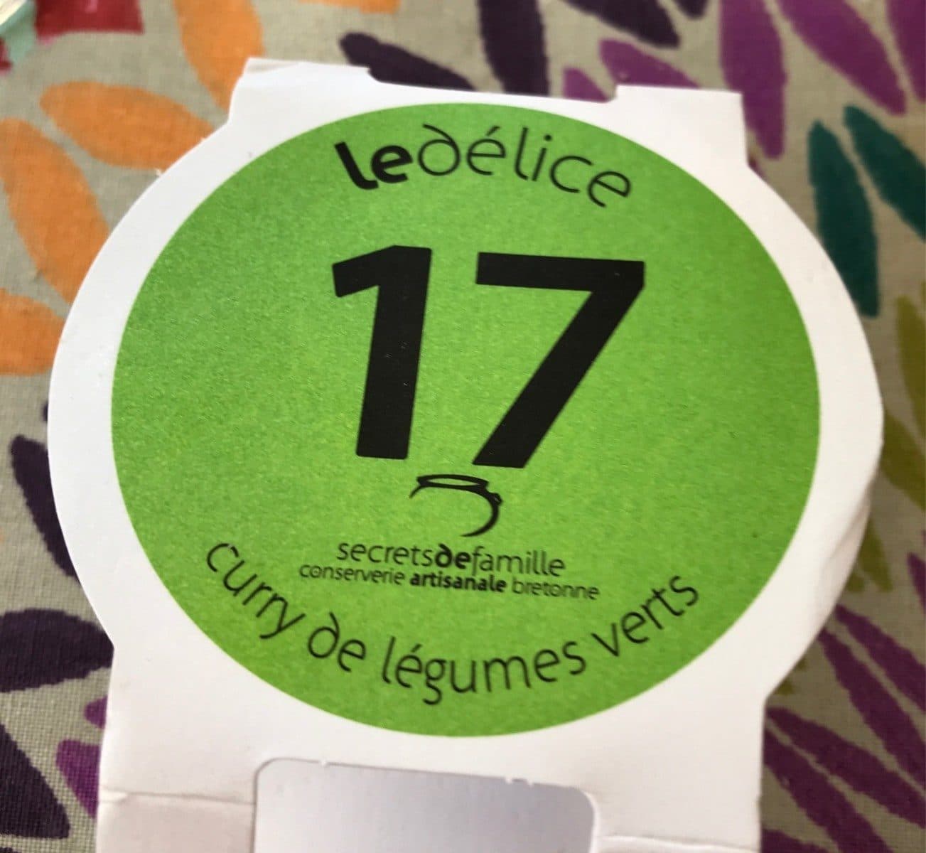 Secrets de Famille Curry de legumes verts packshot
